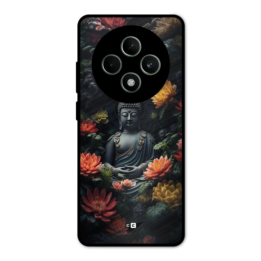 Buddha With Flower Metal Back Case for Oppo F27