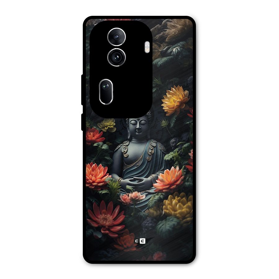 Buddha With Flower Metal Back Case for Oppo Reno11 Pro 5G