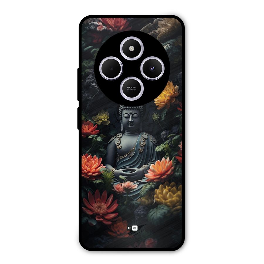 Buddha With Flower Metal Back Case for Poco M7