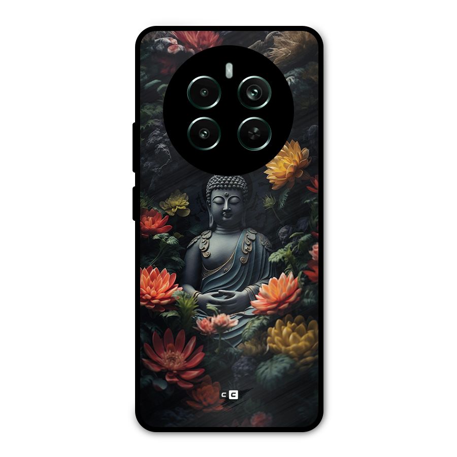 Buddha With Flower Metal Back Case for Realme 12 Plus