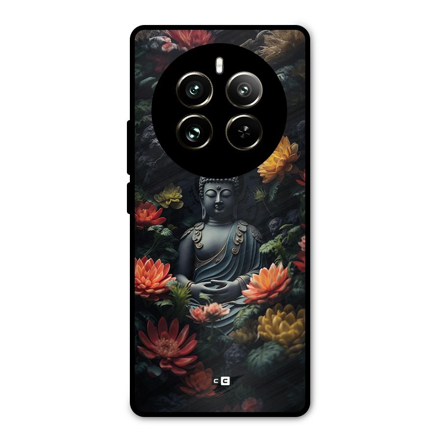 Buddha With Flower Metal Back Case for Realme 12 Pro