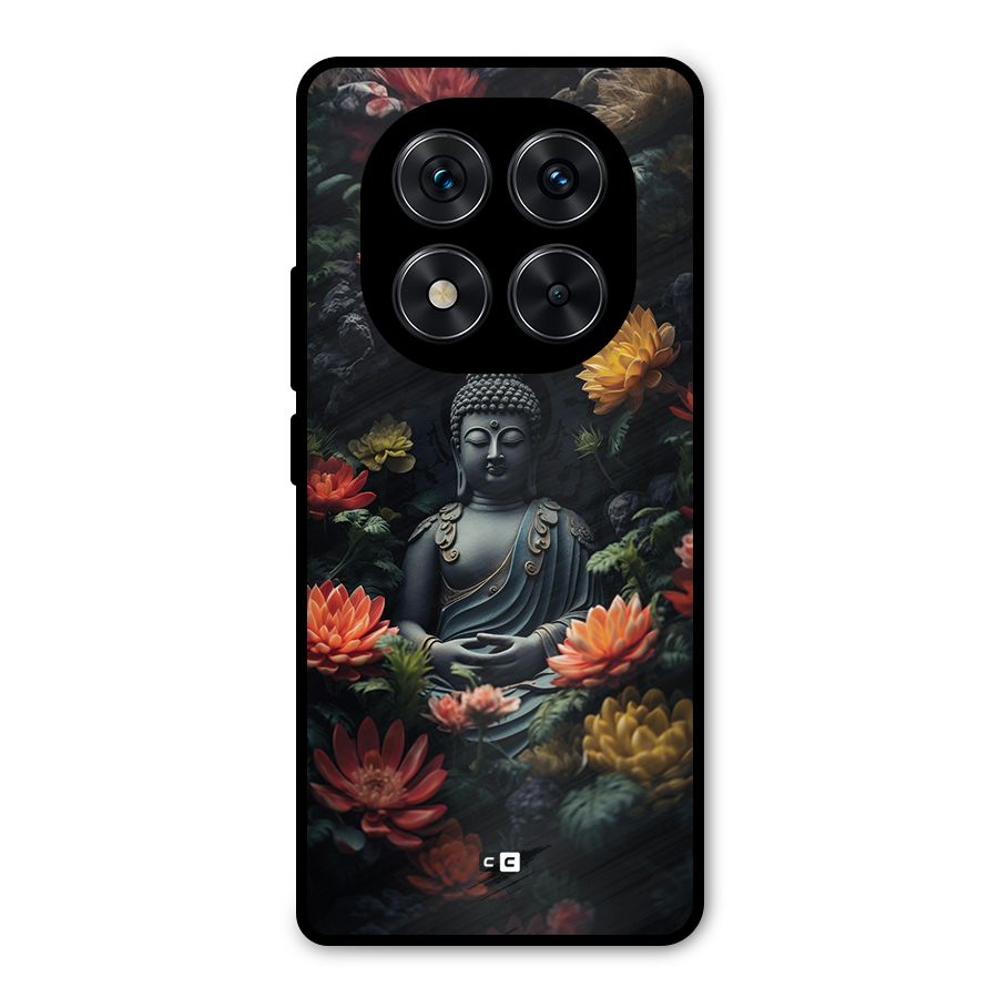 Buddha With Flower Metal Back Case for Redmi Note 14 Pro 5G