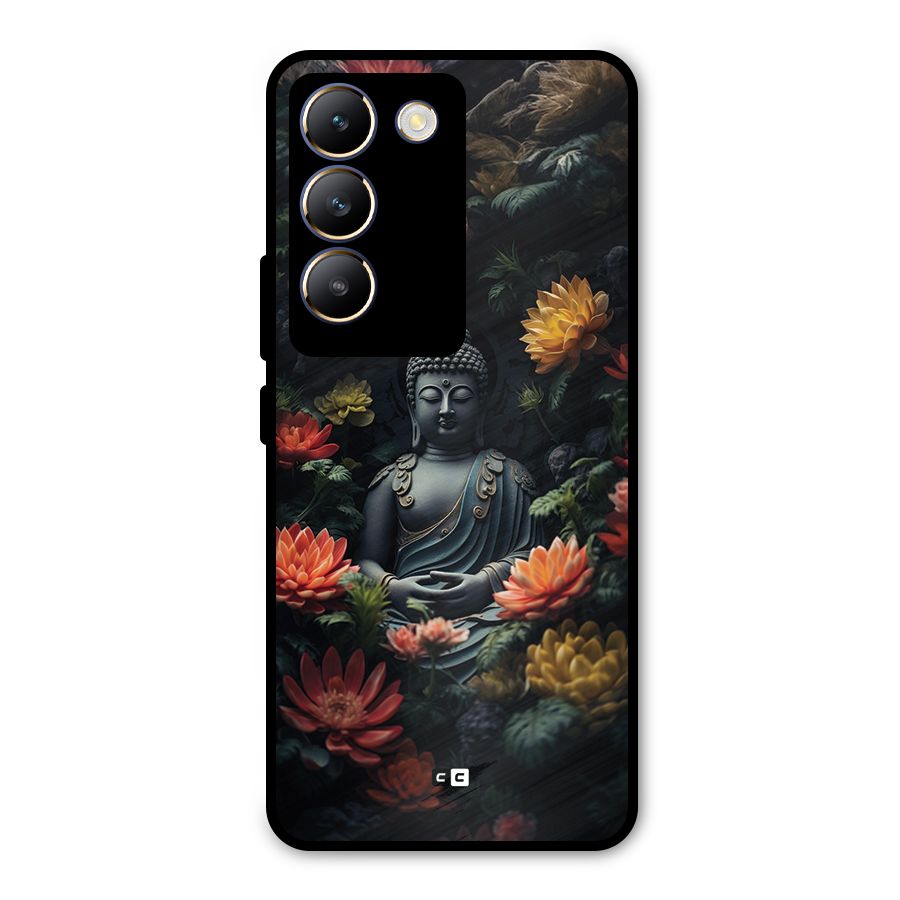 Buddha With Flower Metal Back Case for Vivo T3 5G