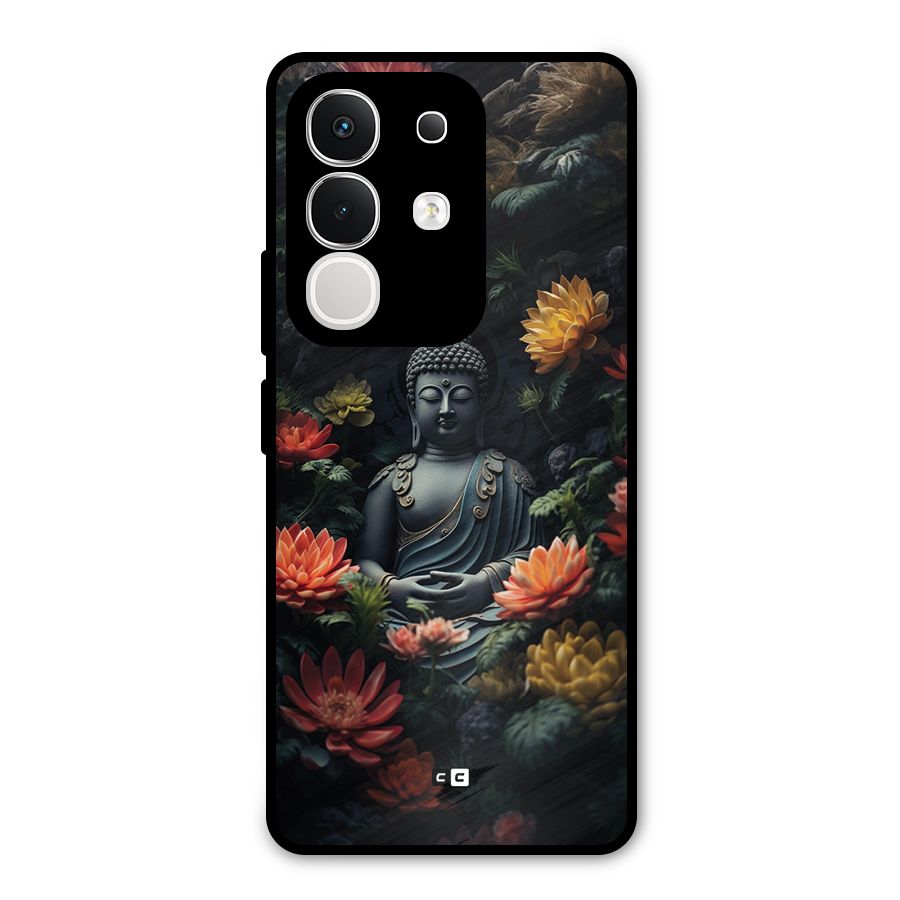 Buddha With Flower Metal Back Case for Vivo T4x