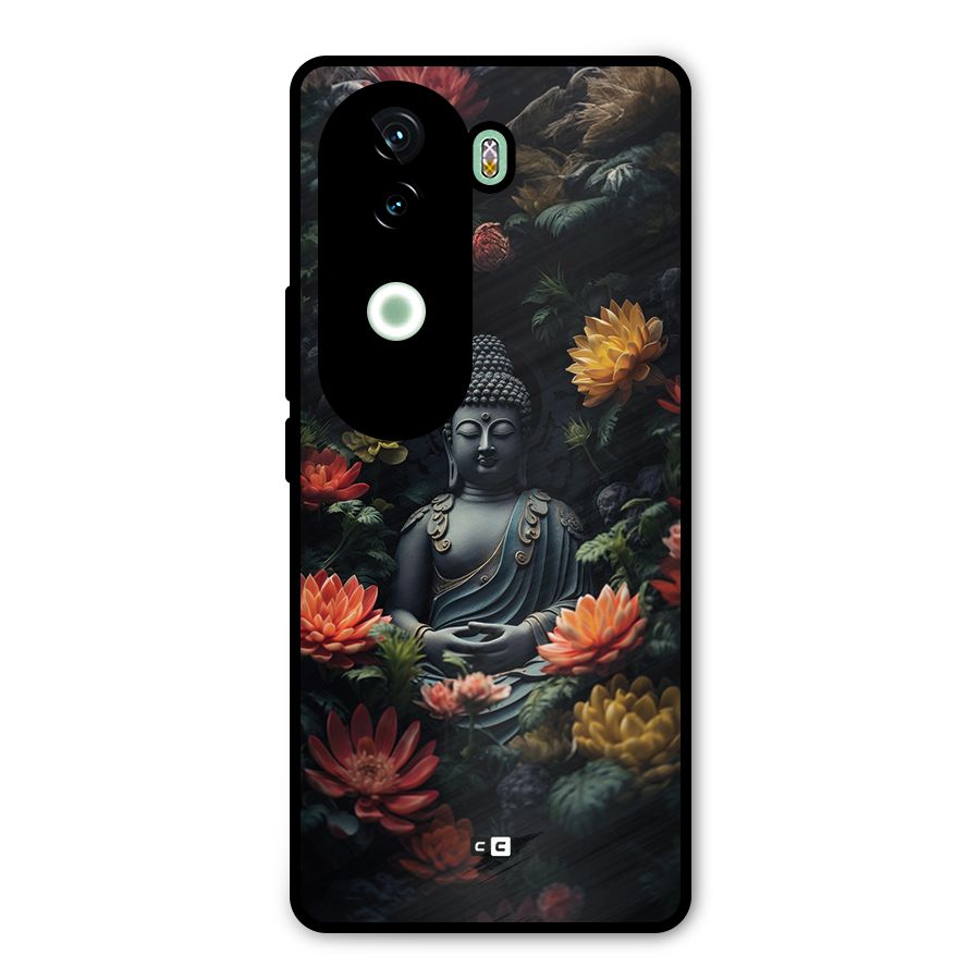 Buddha With Flower Metal Back Case for Vivo V40e