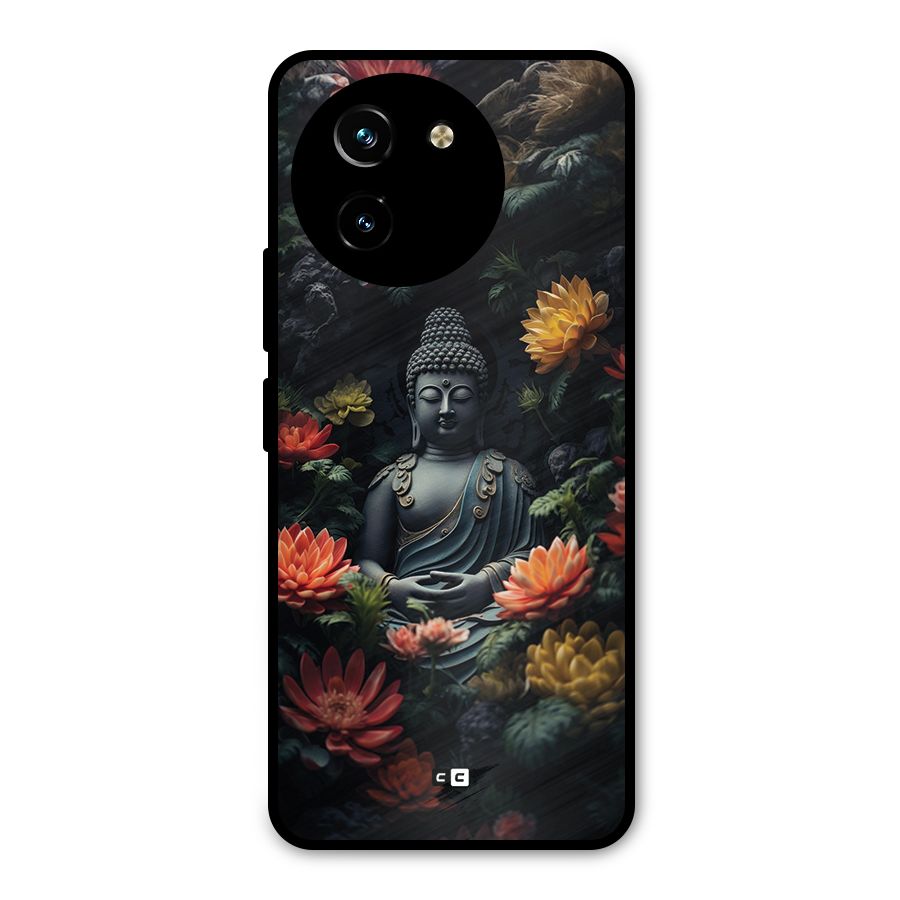 Buddha With Flower Metal Back Case for Vivo Y200i