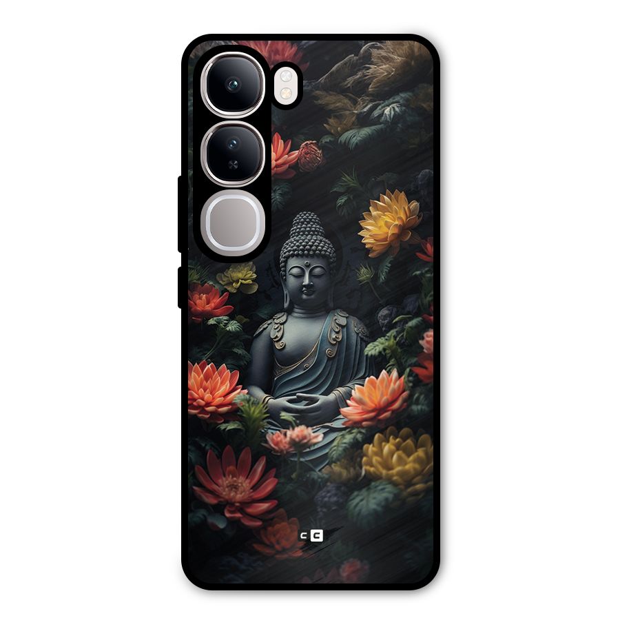 Buddha With Flower Metal Back Case for Vivo Y300