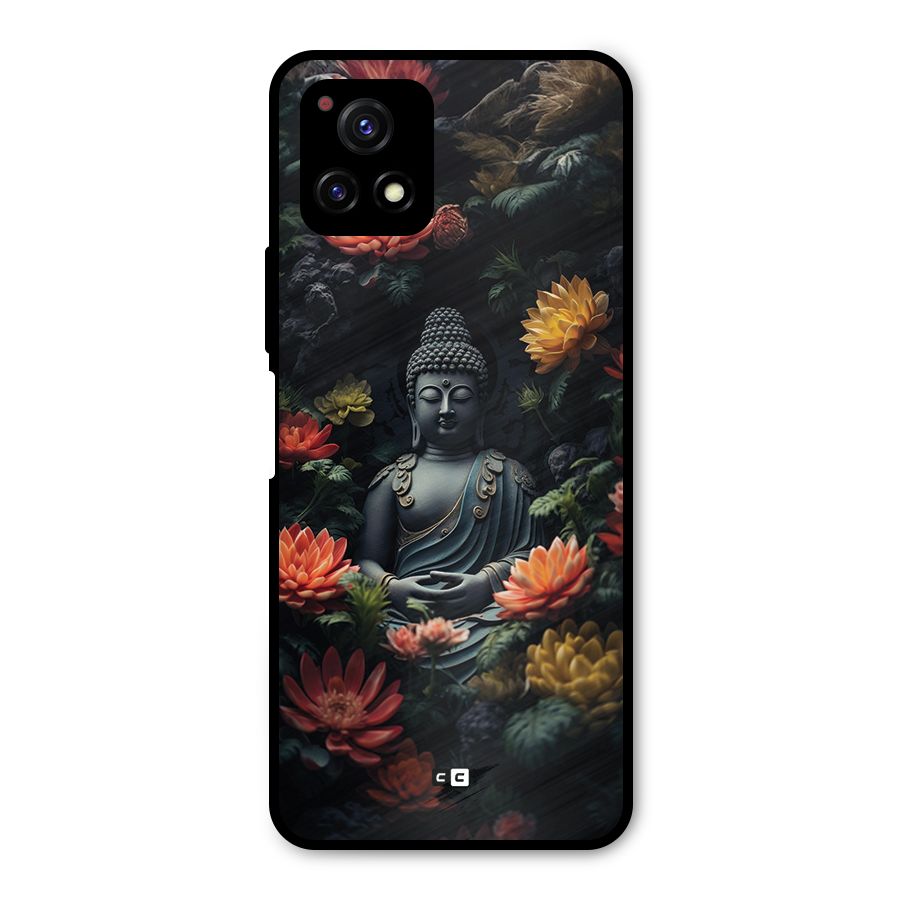 Buddha With Flower Metal Back Case for Vivo Y72 5G