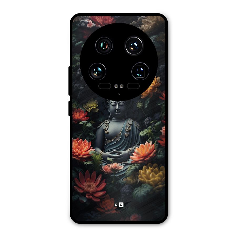 Buddha With Flower Metal Back Case for Xiaomi 14 Ultra