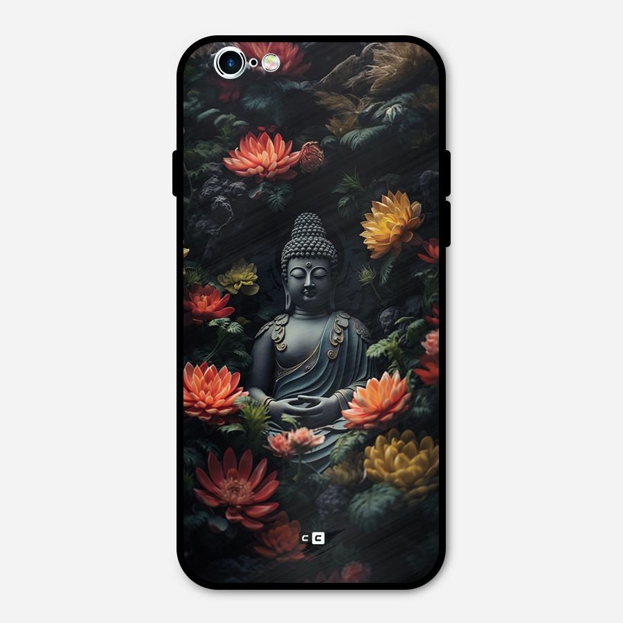 Buddha With Flower Metal Back Case for iPhone 6 6s