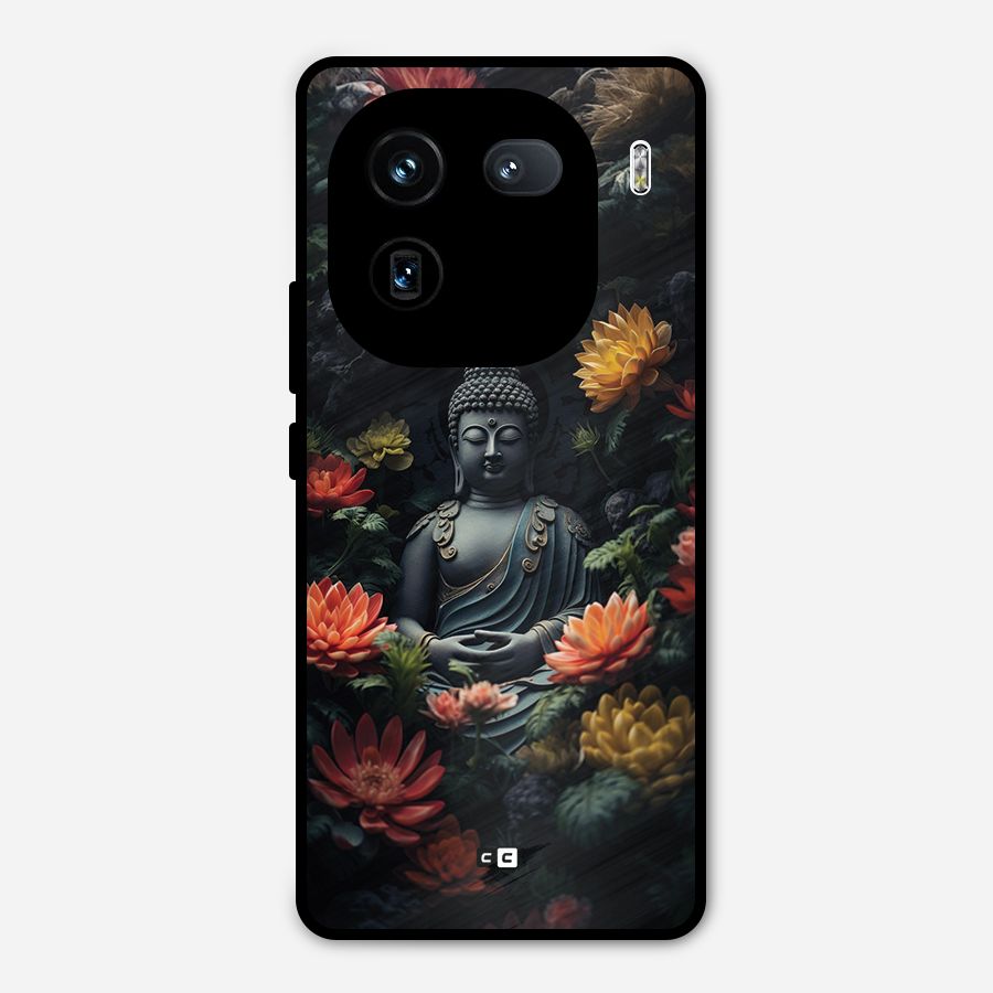 Buddha With Flower Metal Back Case for iQOO 12