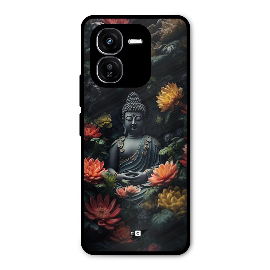Buddha With Flower Metal Back Case for iQOO Z9x