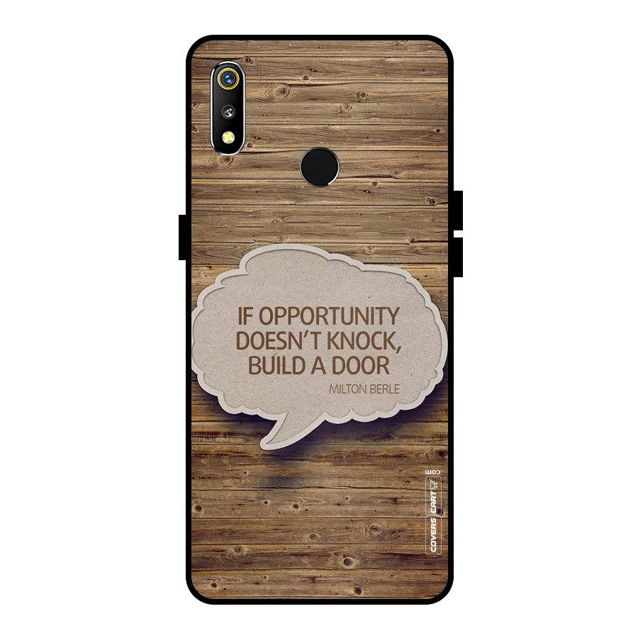 Build Your Door Metal Back Case for Realme 3