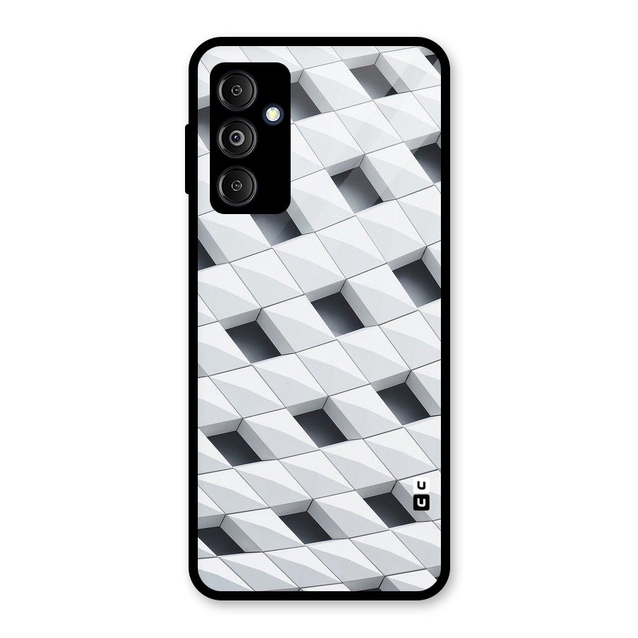 Building Pattern Glass Back Case for Galaxy M14 5G