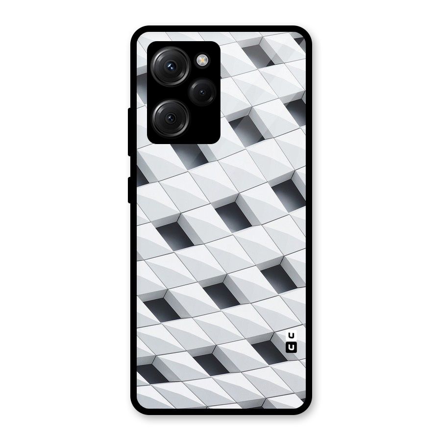 Building Pattern Glass Back Case for Poco X5 Pro