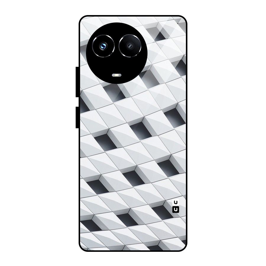 Building Pattern Glass Back Case for Realme 11X