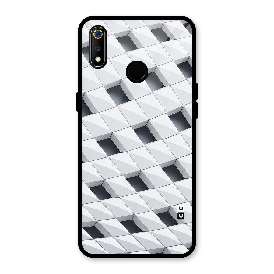 Building Pattern Glass Back Case for Realme 3i