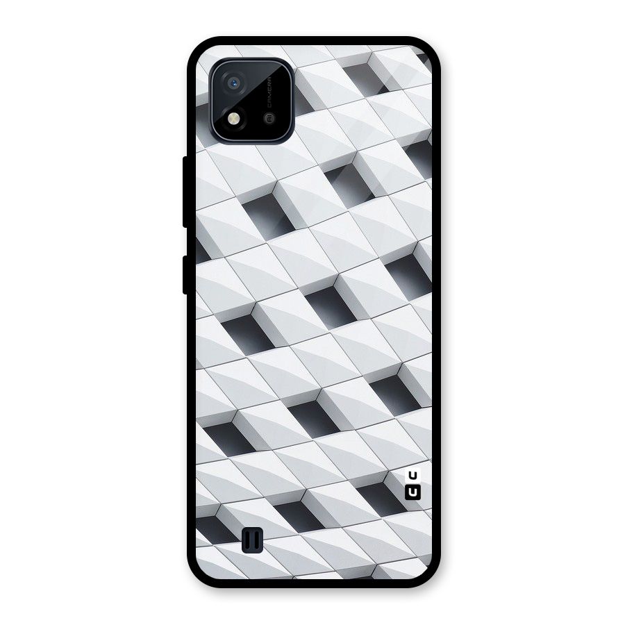Building Pattern Glass Back Case for Realme C11 2021