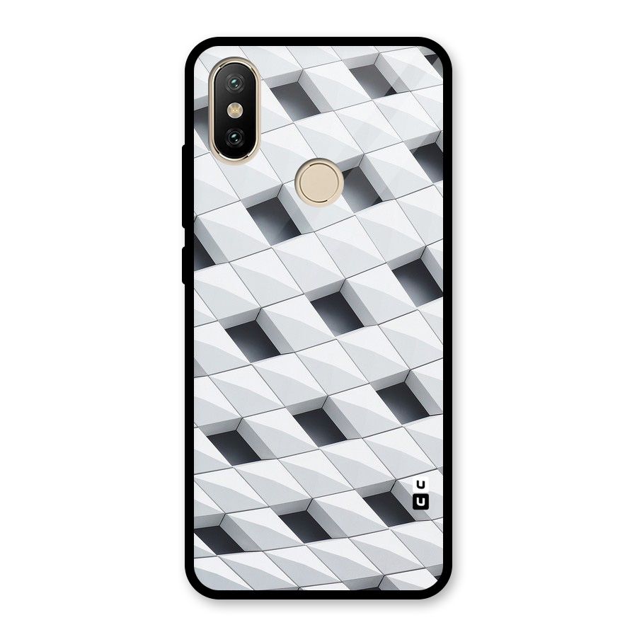 Building Pattern Glass Back Case for Redmi A2