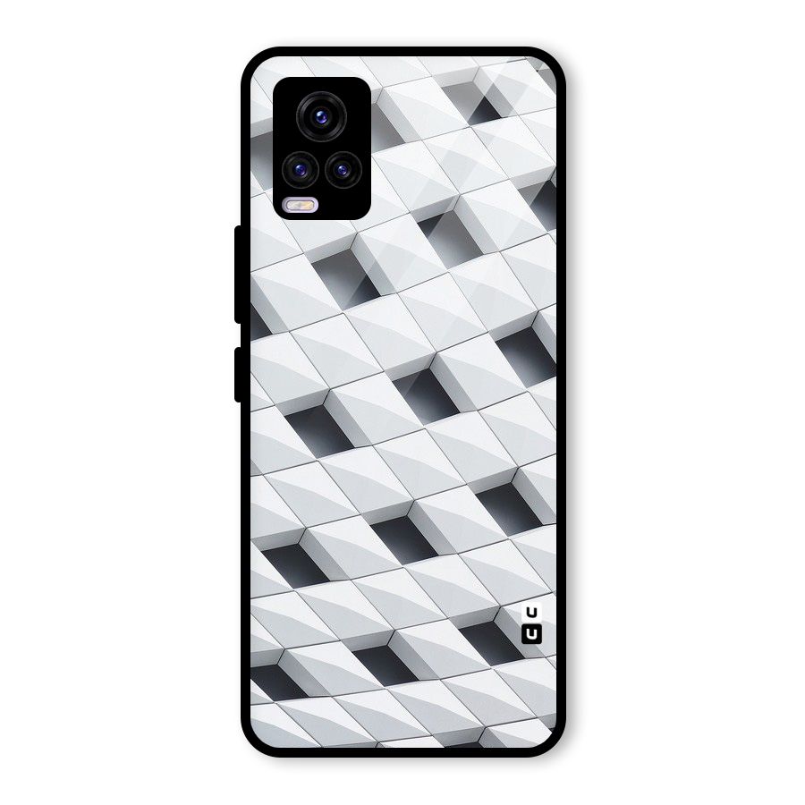 Building Pattern Glass Back Case for Vivo V20 2021