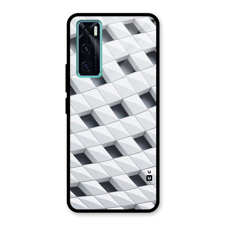 Building Pattern Glass Back Case for Vivo V20 SE