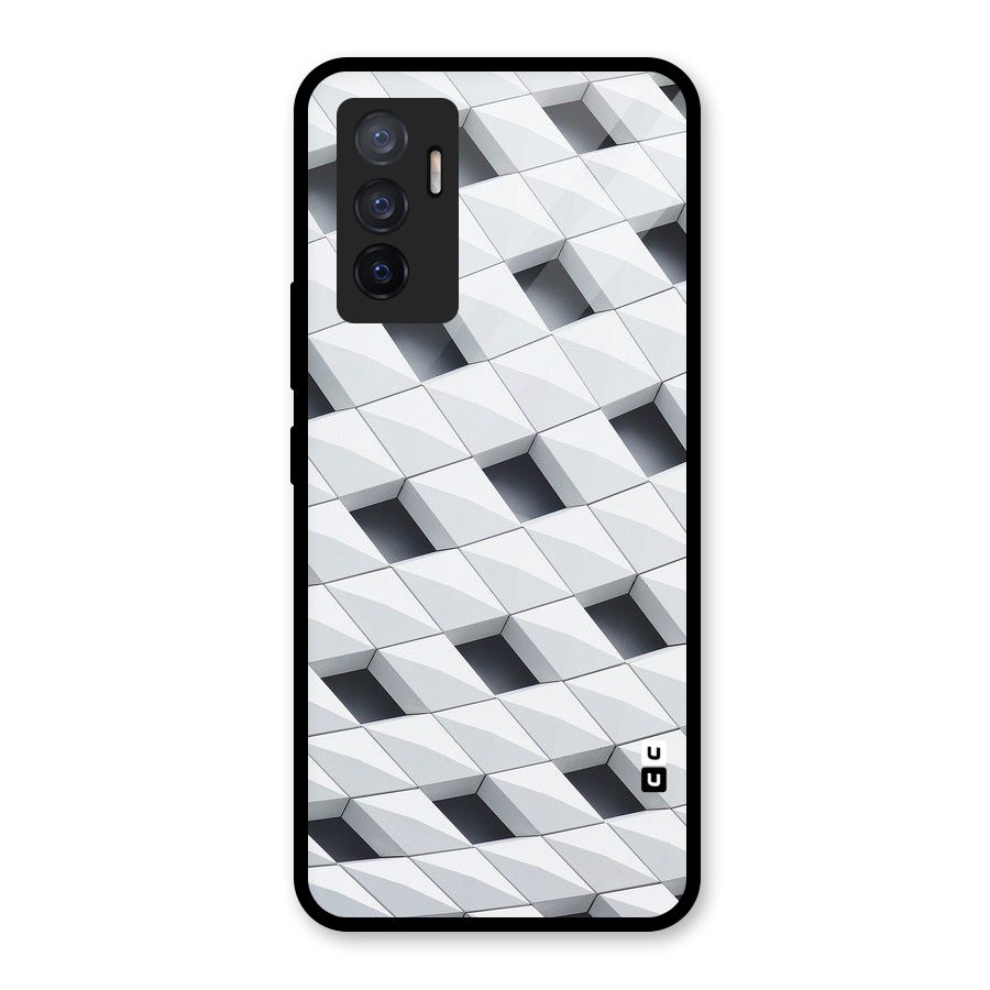 Building Pattern Glass Back Case for Vivo V23e