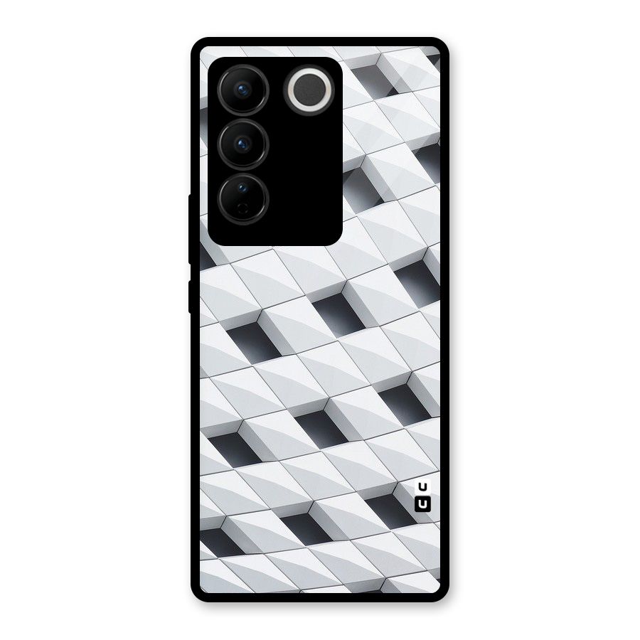 Building Pattern Glass Back Case for Vivo V27 Pro