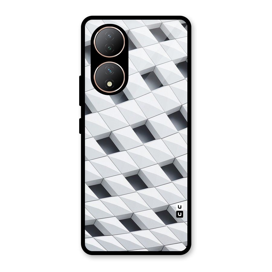 Building Pattern Glass Back Case for Vivo Y100A