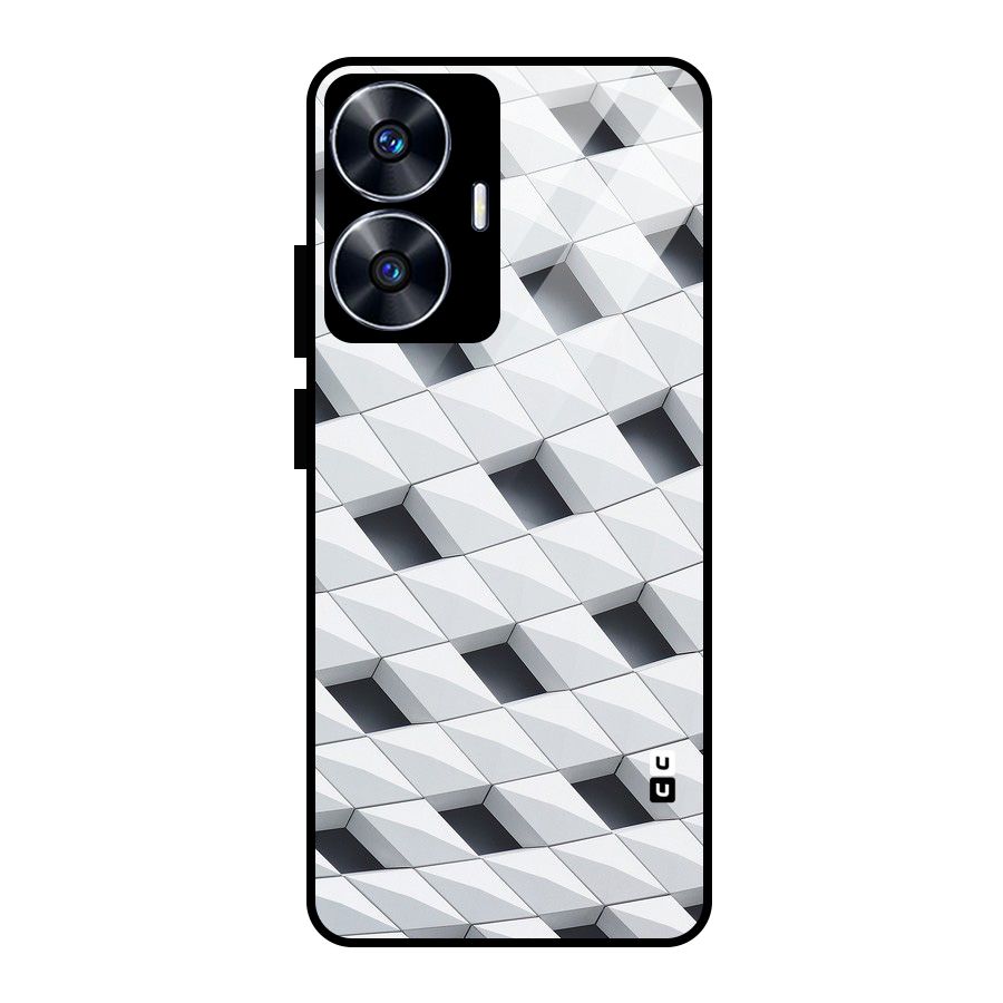 Building Pattern Glass Back Case for realme C55