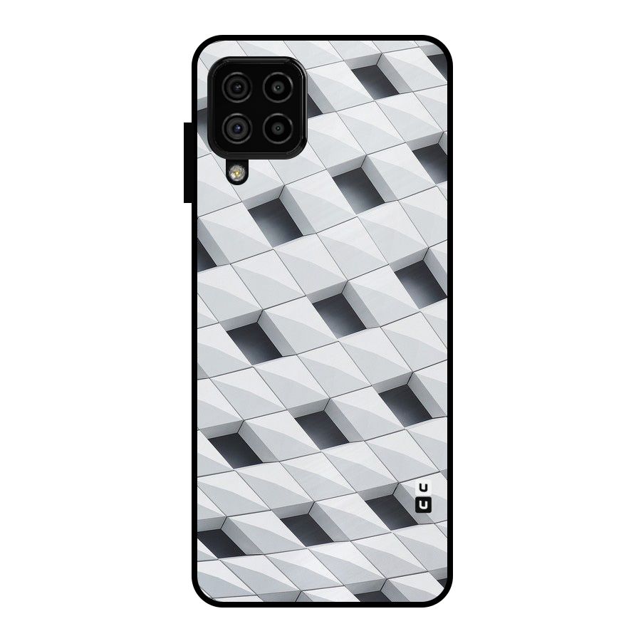 Building Pattern Metal Back Case for Galaxy A22 4G