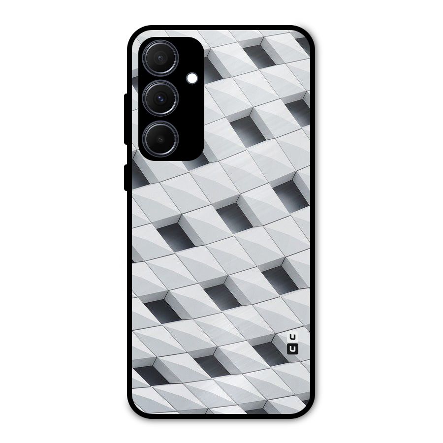 Building Pattern Metal Back Case for Galaxy A35