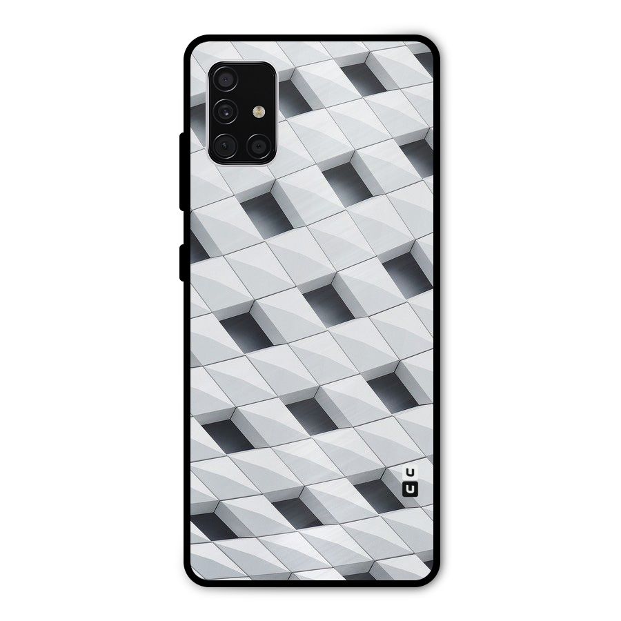 Building Pattern Metal Back Case for Galaxy A51