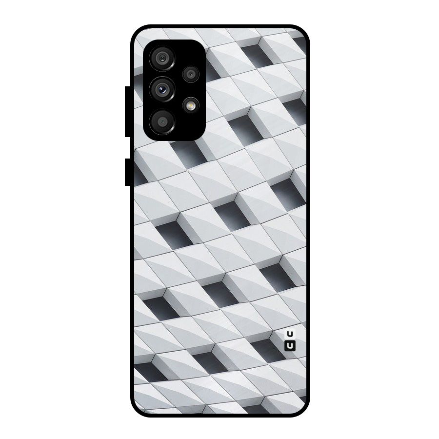 Building Pattern Metal Back Case for Galaxy A73 5G