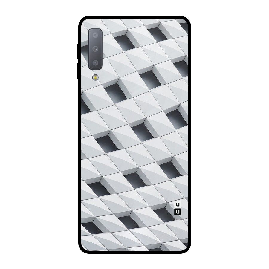 Building Pattern Metal Back Case for Galaxy A7 (2018)