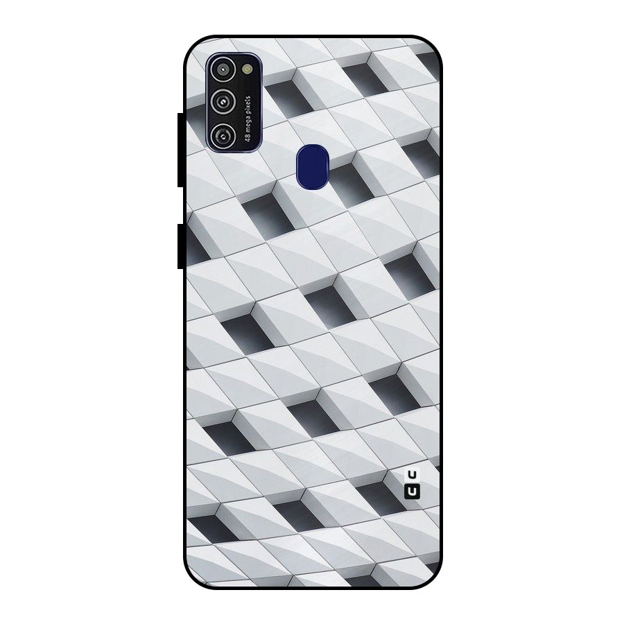Building Pattern Metal Back Case for Galaxy M21