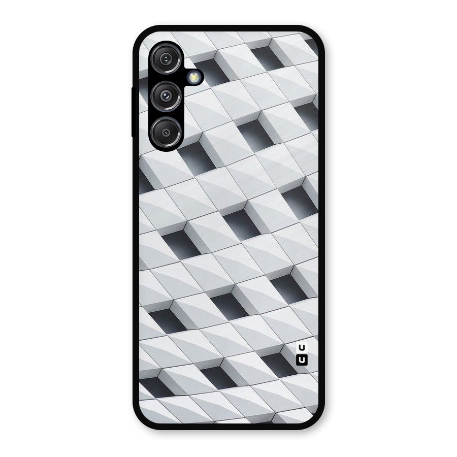 Building Pattern Metal Back Case for Galaxy M34 5G