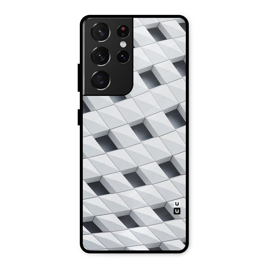 Building Pattern Metal Back Case for Galaxy S21 Ultra 5G