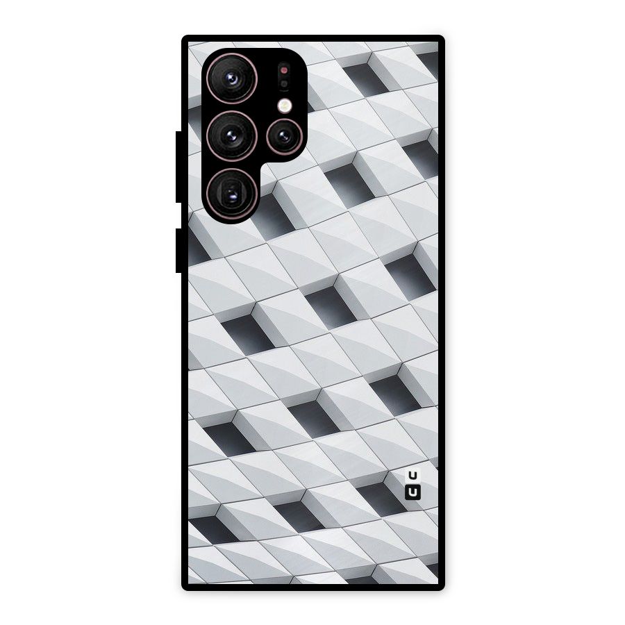 Building Pattern Metal Back Case for Galaxy S22 Ultra 5G