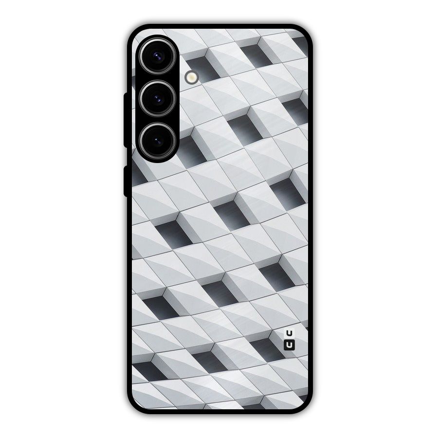 Building Pattern Metal Back Case for Galaxy S24 Plus