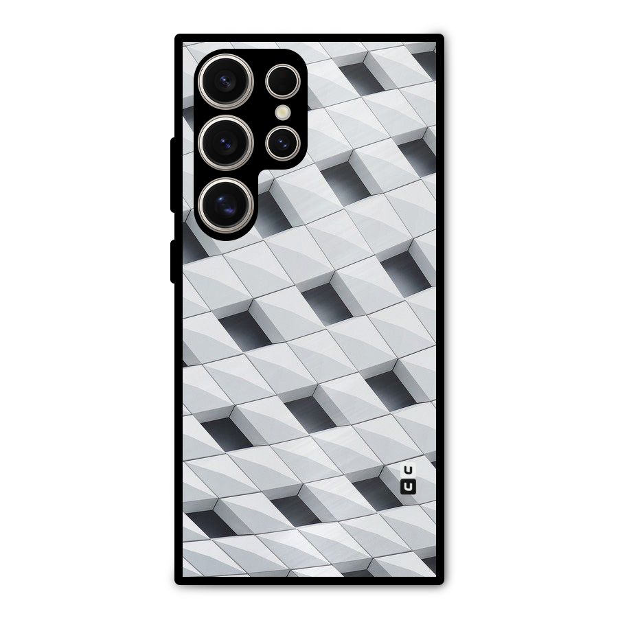 Building Pattern Metal Back Case for Galaxy S24 Ultra