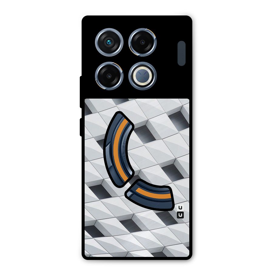 Building Pattern Metal Back Case for Infinix GT 20 Pro