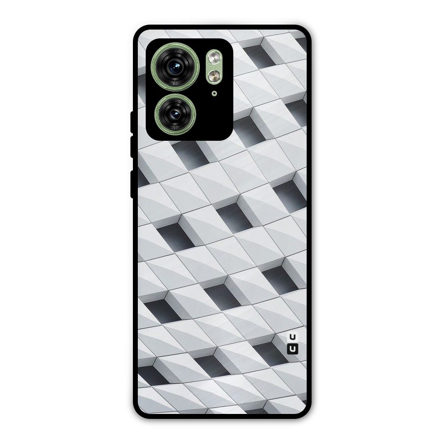 Building Pattern Metal Back Case for Motorola Edge 40 5G
