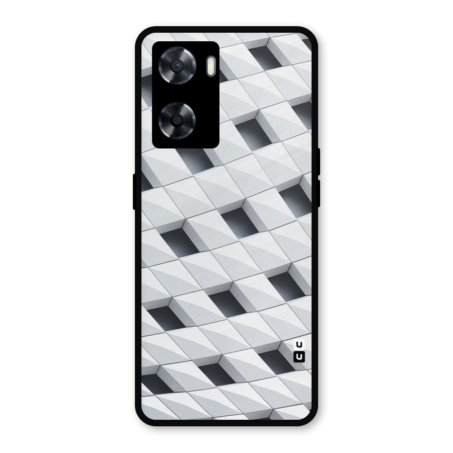 Building Pattern Metal Back Case for Oppo A57 2022