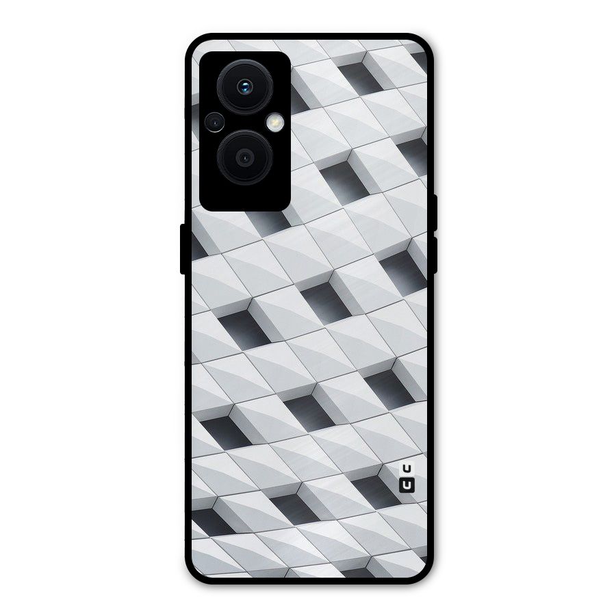 Building Pattern Metal Back Case for Oppo F21 Pro 5G