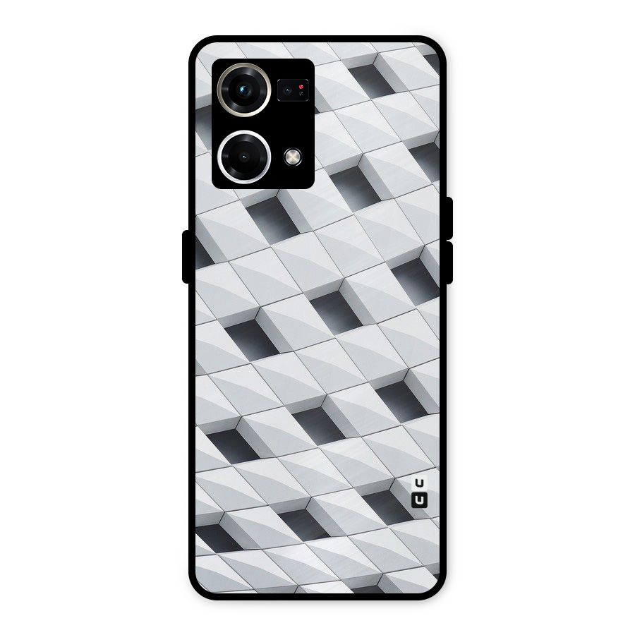 Building Pattern Metal Back Case for Oppo F21s Pro 4G