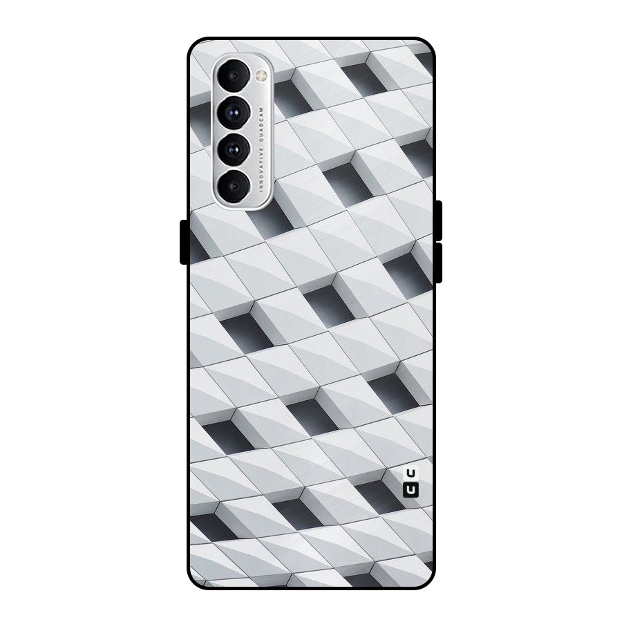 Building Pattern Metal Back Case for Oppo Reno4 Pro