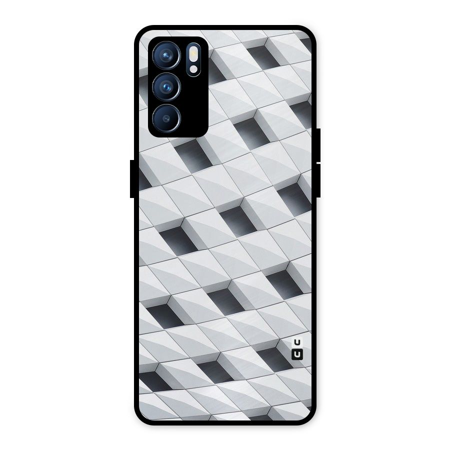 Building Pattern Metal Back Case for Oppo Reno6 5G
