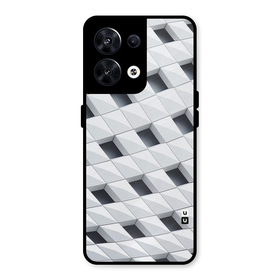 Building Pattern Metal Back Case for Oppo Reno8 5G