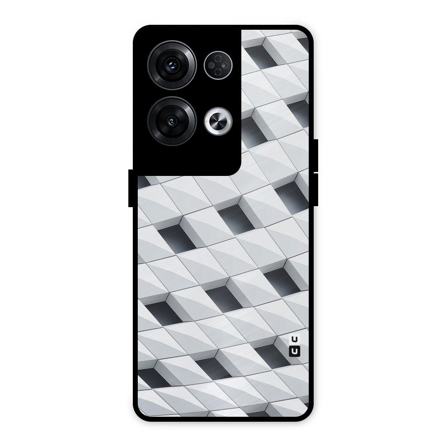 Building Pattern Metal Back Case for Oppo Reno8 Pro 5G