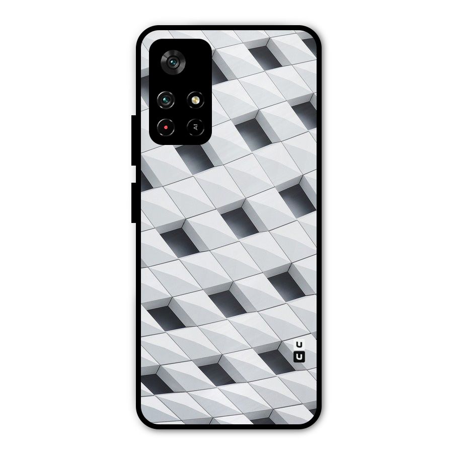 Building Pattern Metal Back Case for Poco M4 Pro 5G